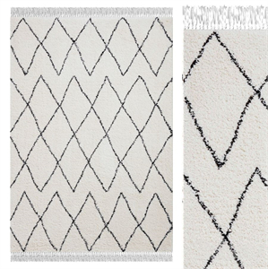 Carpet Think Rugs Boho 8280 White  Black